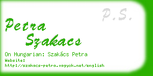 petra szakacs business card