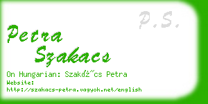 petra szakacs business card